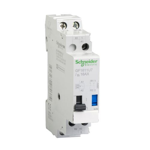 TeSys GF, Impulse relay, AC-1, 2P, 16A, 1NO+1NC, 230 to 240VAC 50/60Hz coil – GF1611U7