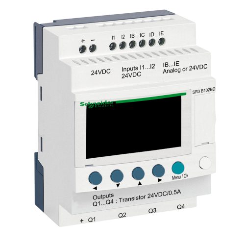 SR 10 I/O Transistor 24VDC Display & CLK – SR3B102BD