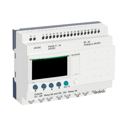 SR 26 I/O REL. 24VDC Display & CLK – SR3B261BD